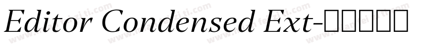 Editor Condensed Ext字体转换